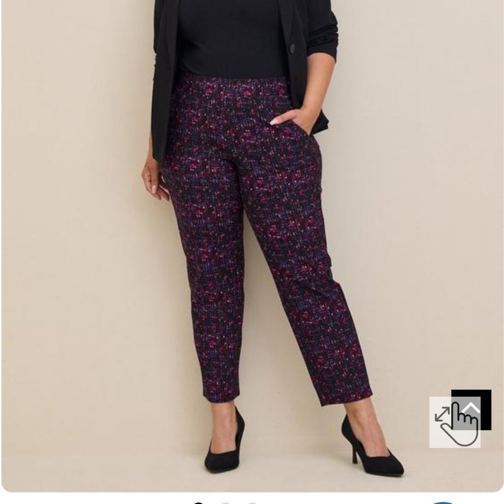 Pull-On Relaxed Taper Studio Luxe Ponte High-Rise Pant